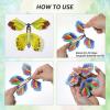 Canlierr 15 Pcs Flying Butterfly Card Surprise Wind Up Butterfly Magic Flying Butterfly Flying Fairy Toys Rubber Band Powered Funny Surprise Gift for Christmas Birthday Party Playing(Classic Style) view 4