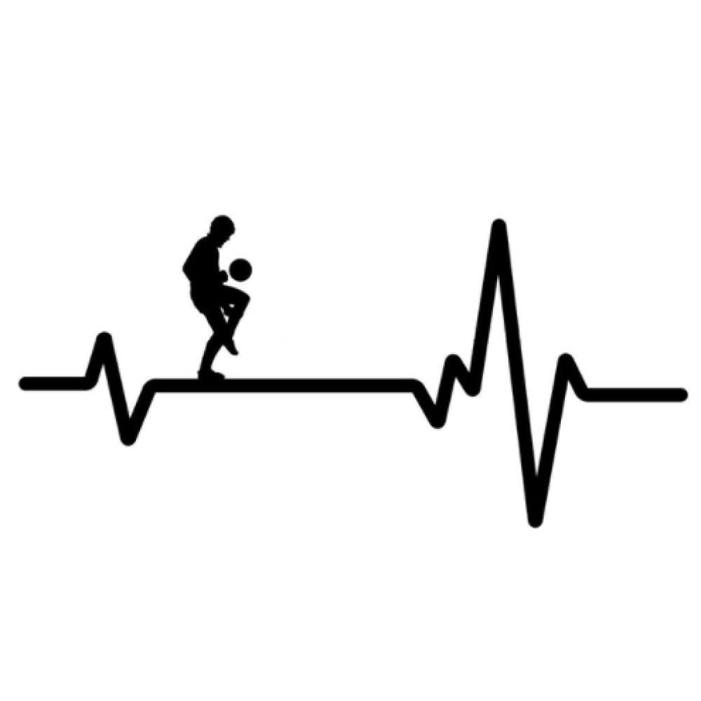 3 pcs Car sticker15.9CM7.4CM Fun Man Juggling Ball Practice Heartbeat Car Sticker Black