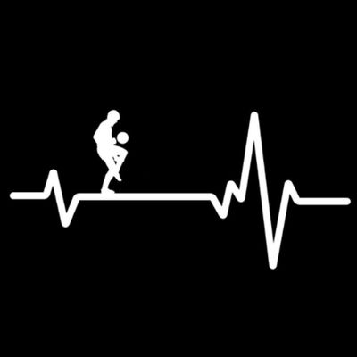 3 pcs Car sticker15.9CM7.4CM Fun Man Juggling Ball Practice Heartbeat Car Sticker White