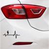 2 pcs Car Sticker15.9CM7.4CM Fun Man Juggling Ball Practice Heartbeat Car Sticker Black view 3