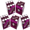 Set of 5 Authentic Las Vegas Casino Table-Played 19mm Craps Dice with Matching Serial Numbers - Boulder Station (Purple Polished) view 2