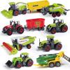 Oriate Farm Tractor Toys Vehicle with Animals & Activity Play Mat, 38Pcs Educational Realistic Kid's DIY Diecast Set, Kids Tractors Trailer Sprayer Cow Animal Toy Birthday Gift view 2