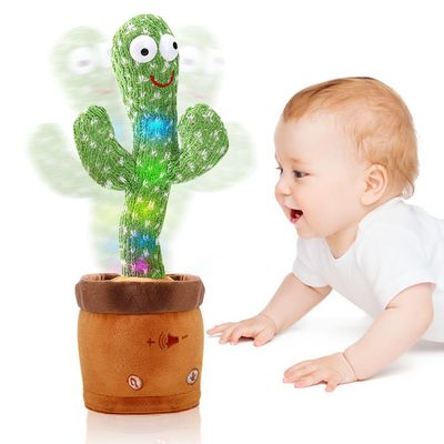 Hongsome Talking Cactus Mimicking Toy,Cactus Baby Toy That Repeat What You Say Singing Dancing,Funny Plush Toy Gifts for Babies Boys Girls Kids