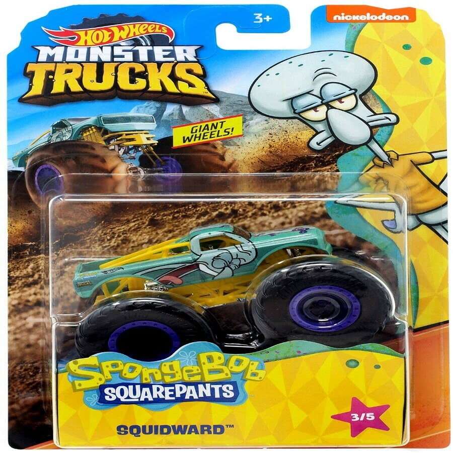 Hot Wheels Monster Trucks Squidward, [1:64 Scale] Spongebob Squarepants 3/5