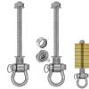 Dakzhou 2 Permanent Anti-Rust Heavy-Duty Bearing Swing Hanger Mute (10mm) 180 Swing, 1500 lb, sandbag Yoga Swing Hammock Chair view 1