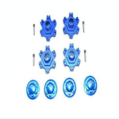 GPM for ARRMA 1/7 Limitless All-Road ARA109011 Aluminum Wheel HEX (+6MM)+Wheel Lock -12PC Set (Blue)