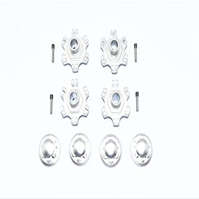GPM for ARRMA 1/7 Limitless All-Road ARA109011 Aluminum Wheel HEX (+6MM)+Wheel Lock -12PC Set (Silver)
