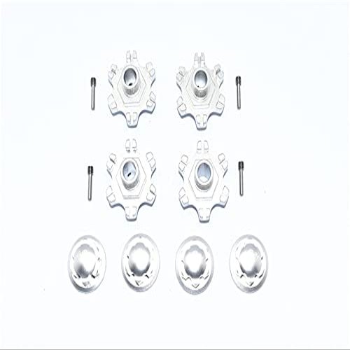 GPM for ARRMA 1/7 Limitless All-Road ARA109011 Aluminum Wheel HEX (+6MM)+Wheel Lock -12PC Set (Silver)