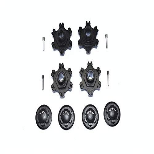 GPM for ARRMA 1/7 Limitless All-Road ARA109011 Aluminum Wheel HEX (+6MM)+Wheel Lock -12PC Set (Black)