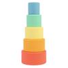 BLUE GINKGO Silicone Stacking Cups  Nesting & Sensory Stacking Toy for Toddlers | Open-Ended Montessori Toy with 5 Cups (Matte Colors) view 1