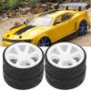RC Tires, 1/10 Stable WearResistance Durable Racing RC Wheel for Car Model Accessories for RC Wheel 1/10 Drift(White) view 4