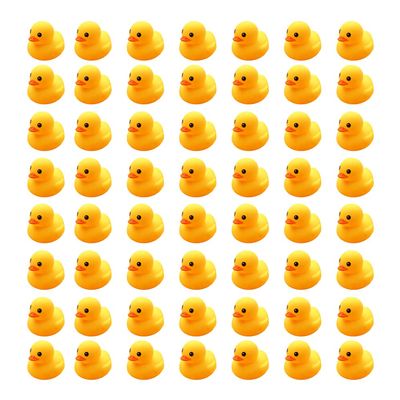 50PCS Super Mini Rubber Duck Bath Duck Toys for Toddlers Boys Girls,Squeak and Float Rubber Ducks in Bulk Baby Shower Duck Decorations Party Favors (1.6'')