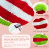 Hikkcos Christmas Elf Knitted Hat for Toddler, Lime Green Santa Hat Knit Cap, Kids Crochet Party Hat Baby Winter Warm (1 to 6 Years Old) view 3