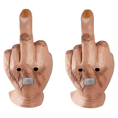 Anshka Middle Finger Halloween Mask, Latex Spoof Middle Finger Mask, Creepy Fingers Mask Halloween Mask, Spoof Mask (2pcs)