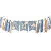 Birthday Decorations for Baby Little Daisy 1st Birthday High Chair Banner Theme Party Supplies Smash Cake Photo Props (Blue) view 1
