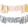Birthday Decorations for Baby Little Daisy 1st Birthday High Chair Banner Theme Party Supplies Smash Cake Photo Props (Blue) view 2