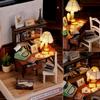 TuKIIE DIY Miniature Dollhouse Kit with Furniture, 1:24 Scale Creative Room Mini Wooden Doll House Plus Dust Proof for Kids Teens Adults(Elegant Studio) view 4