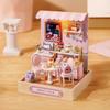 TuKIIE DIY Miniature Dollhouse Kit with Furniture, 1:24 Scale Creative Room Mini Wooden Doll House Plus Dust Proof for Kids Teens Adults(Sweet Talk) view 2