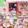 TuKIIE DIY Miniature Dollhouse Kit with Furniture, 1:24 Scale Creative Room Mini Wooden Doll House Plus Dust Proof for Kids Teens Adults(Sweet Talk) view 3