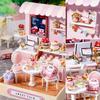 TuKIIE DIY Miniature Dollhouse Kit with Furniture, 1:24 Scale Creative Room Mini Wooden Doll House Plus Dust Proof for Kids Teens Adults(Sweet Talk) view 4