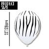 16PCS Jungle Animal Print Balloons Jungle Safari Print Latex Decorations Zoo Animal Safari Balloons with Matching Ribbon view 3