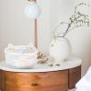 1pc Storage Box Wicker Hamper Small Hand Woven Basket Key Storage Basket Cotton Basket Kids Laundry Hamper Shelf Basket Nursery Toys Toy Basket White Make up Cotton Rope view 3