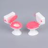 3pcs Miniature Toilet Cake Toppers Decor, Mini Toilet Toy Funny Toilet Gift, Doll Accessories Dollhouse Toilet for Girl Party Favours view 2