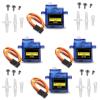SIPYTOPF 4Pack SG90 Micro Servo Motor Mini Servo SG90 9g Servo Kit for RC Helicopter Airplane Car Boat Robot Arm/Hand/Walking/Servo Door Lock Control with Cable view 1