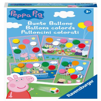 Ravensburger Gift Game 20853 Peppa Pig Colourful Balloons Funny Colour Dice Game for Children from 3 Years, Peppa Pig Gift, Peppa Pig Puzzle