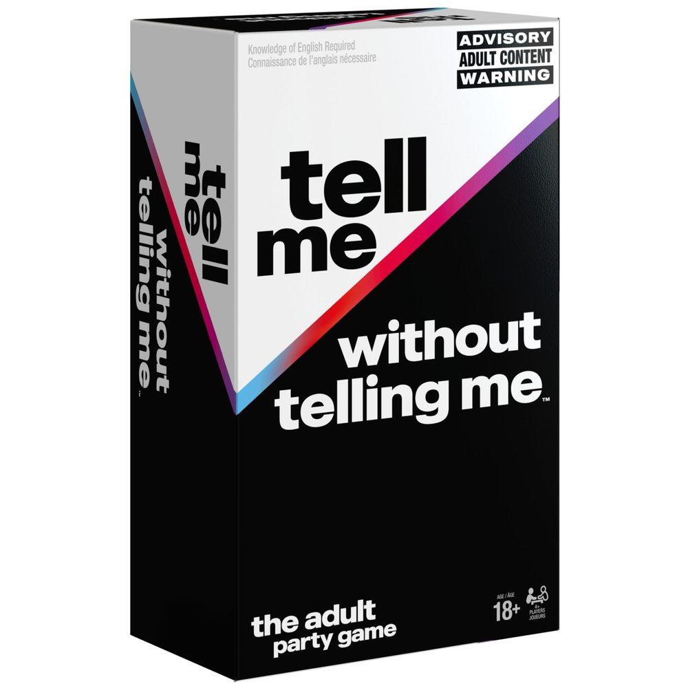Spin Master Games, Tell Me Without Telling Me, The Viral Hit Adult Card Game, Bachelorette Party Activity, Meme Party Game, 2-10 Players, for Ages 18 & Up