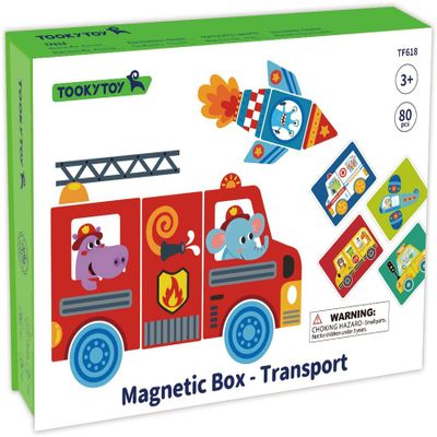 Tooky Toy Magnetic Transportation Creative Animal and Vehicle Playset