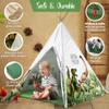 W&O Dinosaur Discovery Teepee with Roar Button, LED Lights & Plush Mat - The Most Stable Teepee - Never Collapses with Rowdy Playtime view 4
