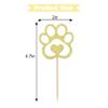 Dog Paw Print Cupcake Toppers - Puppy Dog Cake Toppers Set of 12pcs, Puppy Dog Birthday Party Decorations Supplies, Pet Theme Party Cake Decorations Supplies, Baby Shower Party Decorations view 2