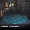 SLOWPLAY Nash 47 inch Round Poker Mat for Texas Holdem | Portable Poker Table Top with Art Deco Layout Print, Hemmed Edges, Smooth Surface, and Premium Carrying Bag for Games Everywhere view 2