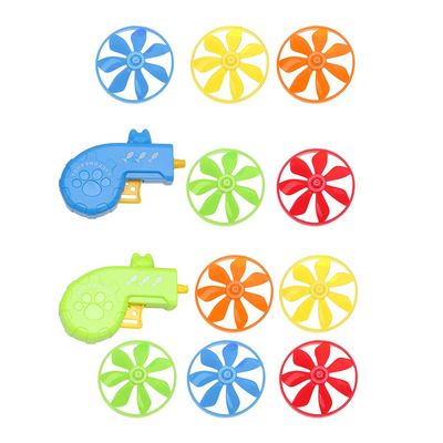 Sky Flying Aerial Disc Launcher Skyrocopter Disco Flyers 2pcs STEM Toys Space Toys Pull Cord UFO Flying Saucers Early Development for Birthday Party Favor