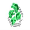 Axial 1/10 RBX10 Ryft 4WD Rock Bouncer Upgrade Parts Aluminum Front & Rear Axle Mount Set For Suspension Links - 20Pc Set Green view 1