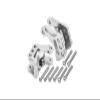 Axial 1/10 RBX10 Ryft 4WD Rock Bouncer Upgrade Parts Aluminum Front Axle Mount Set For Suspension Links - 10Pc Set Silver view 1