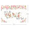 MEHOFOND 7x5ft Deer Girl 1st First Birthday Backdrop Pink Floral Gold Confetti Isn't She One-Deer-ful Banner Sweet One Princess Party Decor Photobooth Supplies Cake Table Props view 3