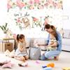 MEHOFOND 7x5ft Deer Girl 1st First Birthday Backdrop Pink Floral Gold Confetti Isn't She One-Deer-ful Banner Sweet One Princess Party Decor Photobooth Supplies Cake Table Props view 4