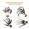 Articulated Fingers Extensions - Halloween Skeleton Hands-Realistic Halloween Party Decor Flexible 3D Printing Scarry Fake Fingers Haunted House Prop Halloween Cosplay Gear Fits All Finger Sizes view 3