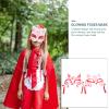 NUOBESTY 2Pcs Halloween Cosplay Fox Masks, Half Face Kitsune Mask Props for Party, Festival, Stage Performance, Red Pvc, 7.48X5.90X2.36In view 4
