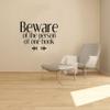 Beware Of The Person OF One Book - Quotes About Reading Vinyl Wall Art Sticker Wall Decal Books Reading Hobby Home Kids Library Area Living Room Boys Girls Kids Dcor Design Size (24x40 inch) view 1