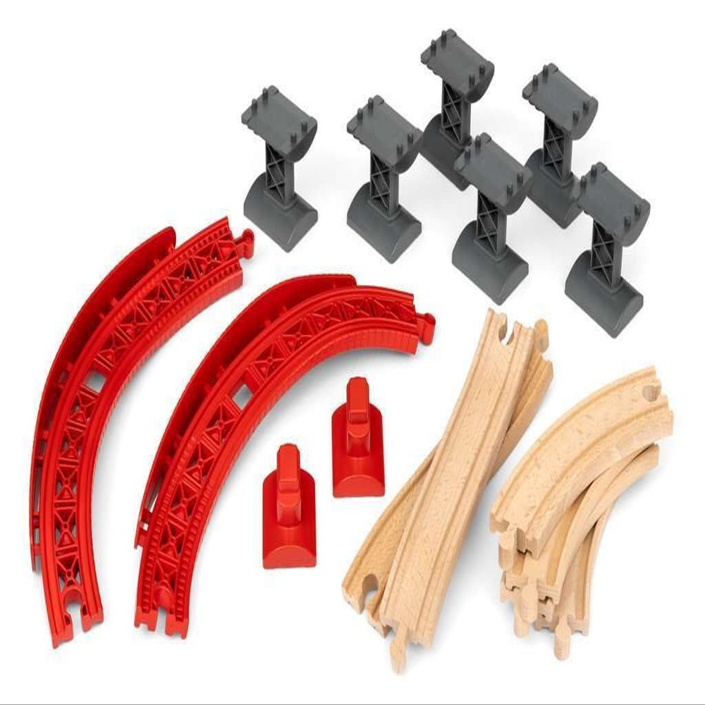 BRIO Ascending Curves Track Pack - Expertly Crafted Railway Expansion | FSC-Certified Beech Wood | Enhances Motor Skills | Perfect for Kids Aged 3+