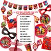 Miraculous Ladybug Party in a Box Kit - Celebration, Birthday Party, Toddlers 100 Plus Pieces - Cat Noir - Party Supplies - Officially Licensed (Complete Kit) view 2