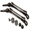 NHX Metal Front Axle CVD Set 2 Titanium Gray Slash 4x4 view 1