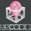 11 Holes Balloon Sizer Cube Box, Catcan 2-10 Inch Collapsible Plastic Balloon Size Measurement Tool for Party Balloon Arches Columns Decoration view 1