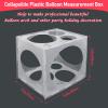 11 Holes Balloon Sizer Cube Box, Catcan 2-10 Inch Collapsible Plastic Balloon Size Measurement Tool for Party Balloon Arches Columns Decoration view 2