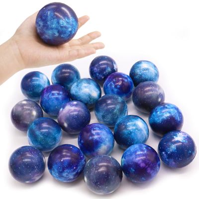 20 Pack Galaxy Stress Balls,2.5 inches Space Theme Foam Squeeze Balls,Stress Relief Balls for Finger Exercise,Great Toys