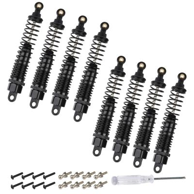 Newzoll 8Pcs Black RC Shock Absorbers Oil Aluminum Alloy Shock Spring Absorber Dampers Set Upgrade Parts for 1/10 RC Car HSP 94111 94188