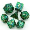 UDIXI Metal Dice Set D&D, 7-Die Dragon Scale Metal DND Dice Set Polyhedral for Role Playing Games and Other Tabletop Game (Green) view 2
